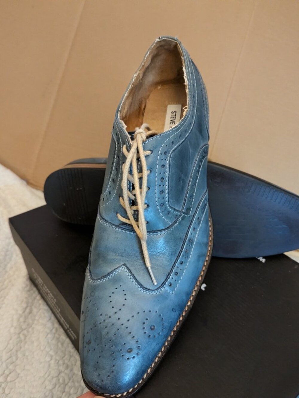 Steve Madden Men's Shoes size 10.5 Teal-Blue
